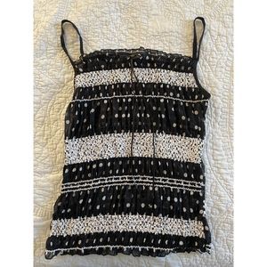 Women's Black and White Camisole Vixen by Micheline Pitt